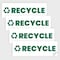 Fuel Stickers Recycle Sticker for Trash Can: Garbage Can / Trash Bin -Outdoor Rated, Heavy Duty, 6''x2'', 20PK Z-462RECYCLE-20PK - alternate 1